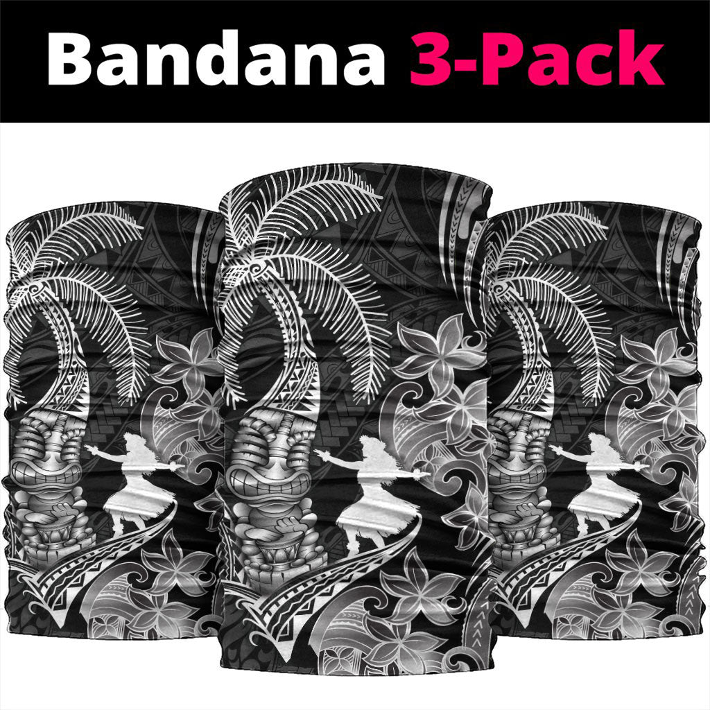Hawaii Tribal Tiki Drum Hula Girl Neck Gaiter LT14 package One Size: 25*50cm Black - Polynesian Pride