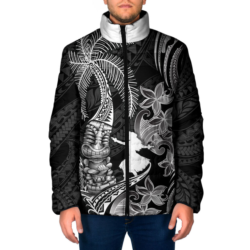 Hawaii Tribal Tiki Drum Hula Girl Padded Jacket