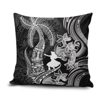 Hawaii Tribal Tiki Drum Hula Girl Pillow Cover LT14 Black - Polynesian Pride