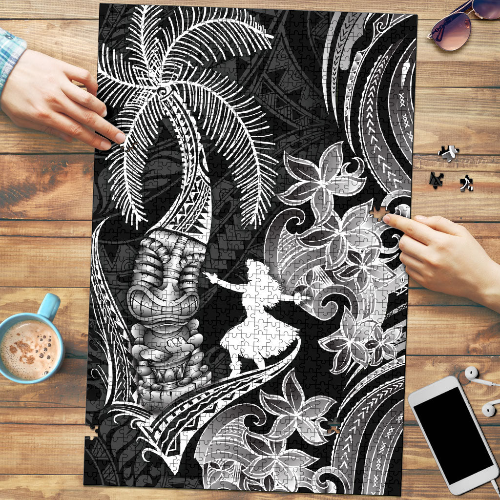 Hawaii Tribal Tiki Drum Hula Girl Puzzle