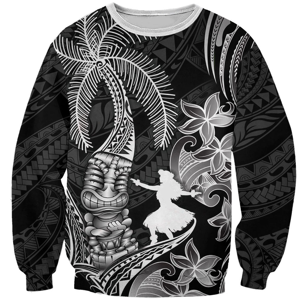 Hawaii Tribal Tiki Drum Hula Girl Sweatshirt