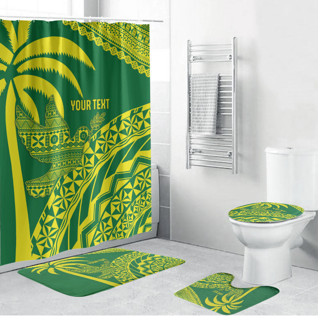 Tailevu Fiji 2026 Rugby Custom Bathroom Set Dove Nation Fijian Tapa Pattern