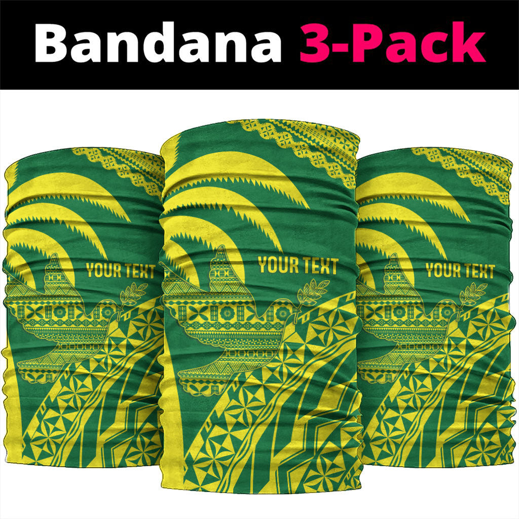 Tailevu Fiji 2026 Rugby Custom Neck Gaiter Dove Nation Fijian Tapa Pattern