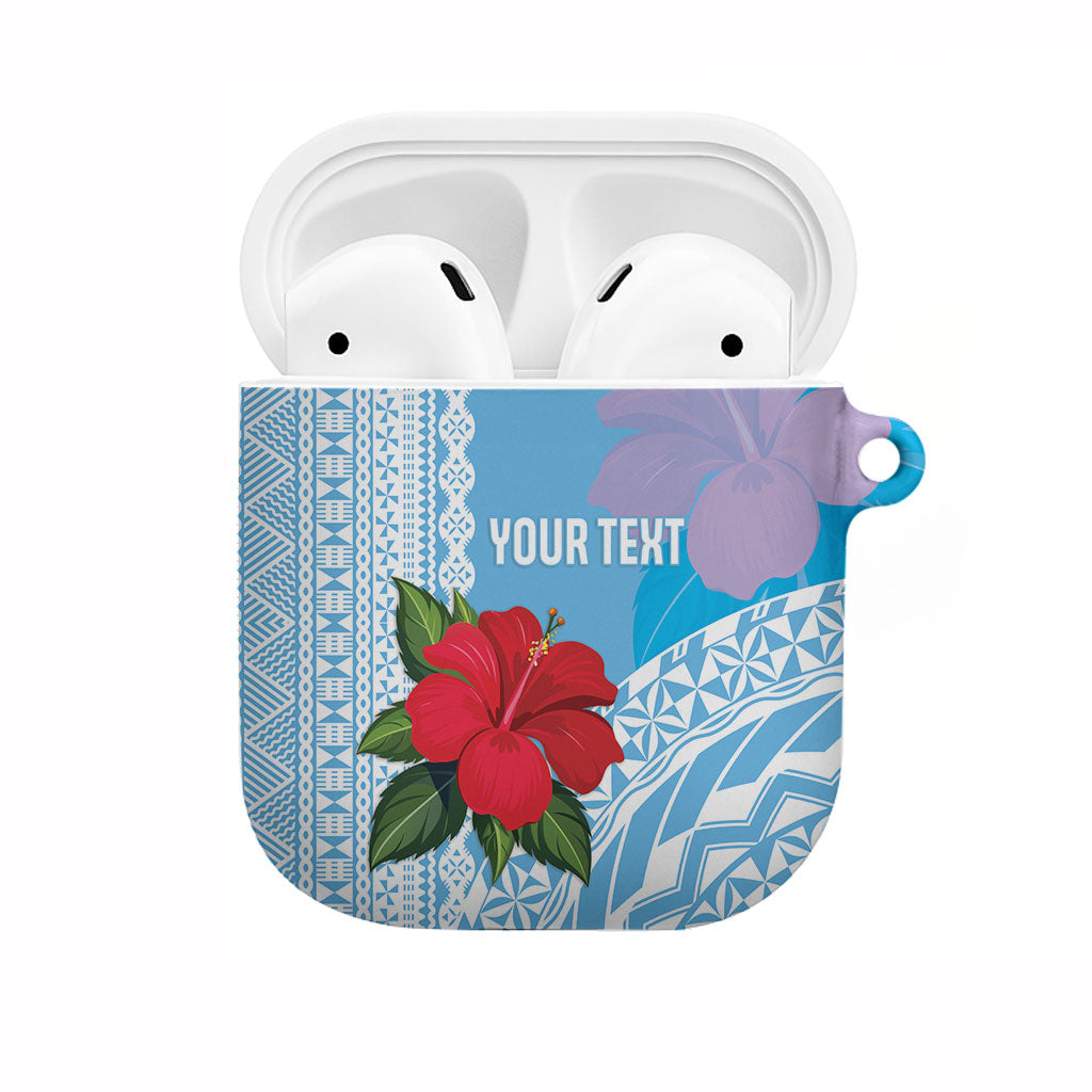 Suva Fiji 2026 Rugby Custom AirPods Case Hibiscus Fijian Tapa Pattern