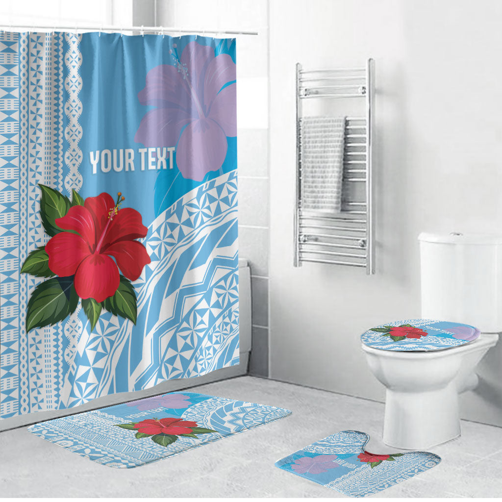 Suva Fiji 2026 Rugby Custom Bathroom Set Hibiscus Fijian Tapa Pattern