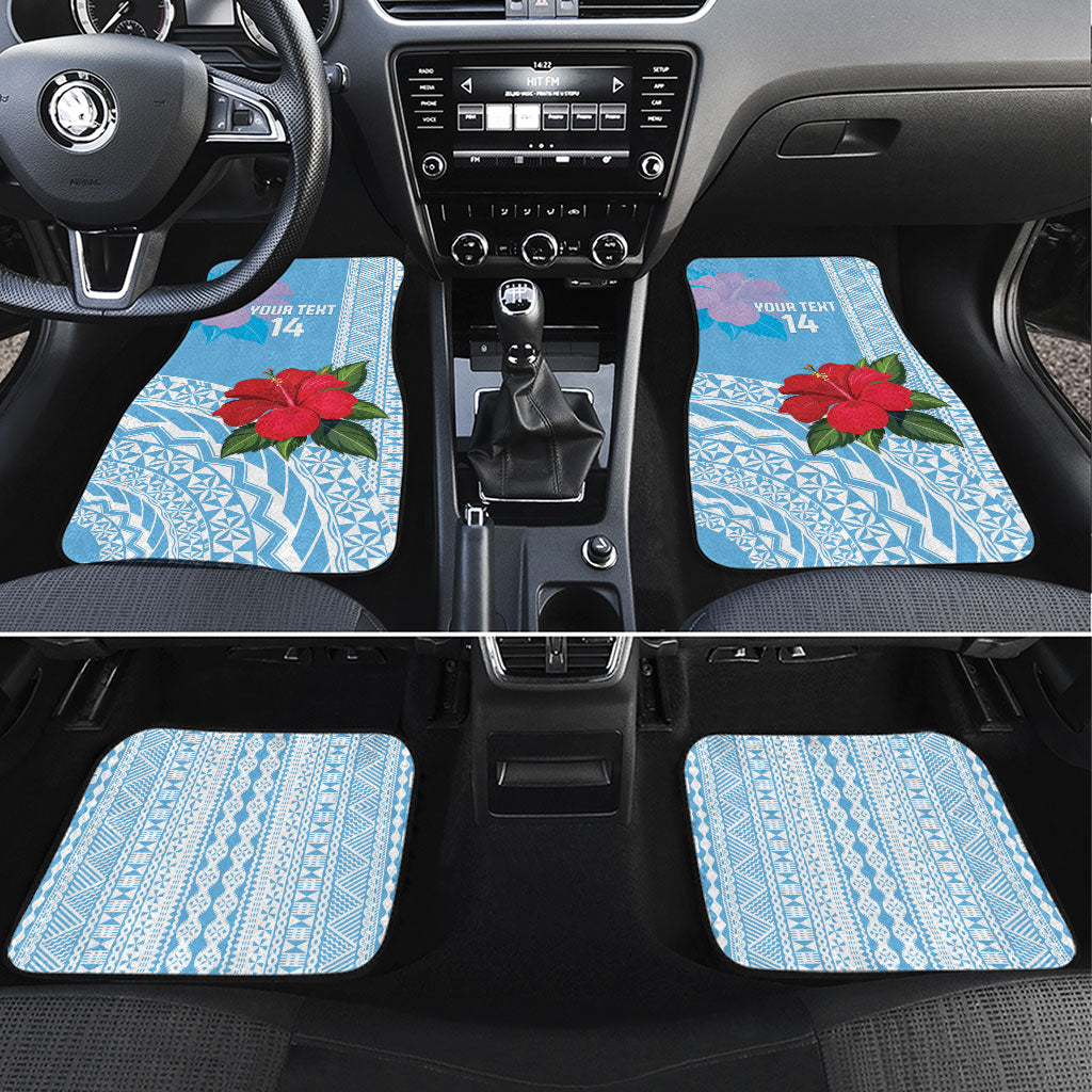 Suva Fiji 2026 Rugby Custom Car Mats Hibiscus Fijian Tapa Pattern