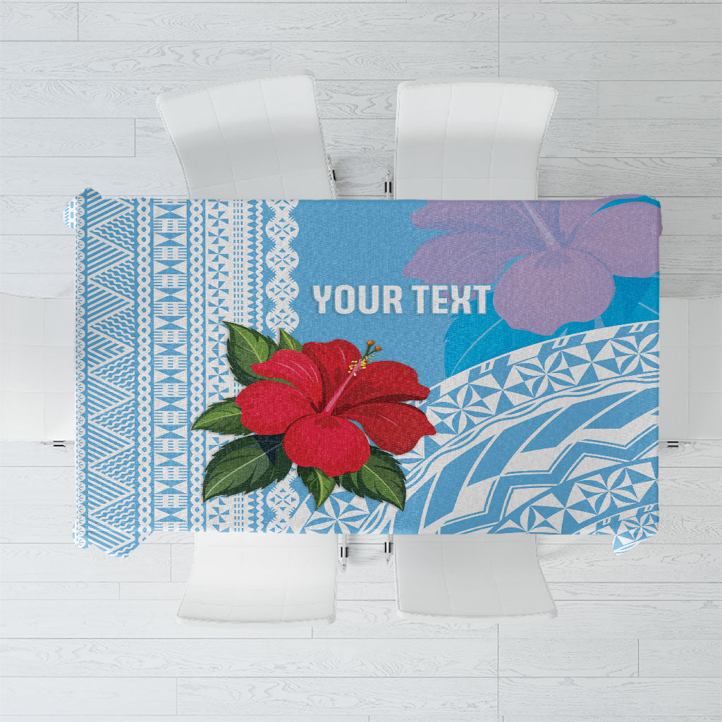 Suva Fiji 2026 Rugby Custom Tablecloth Hibiscus Fijian Tapa Pattern