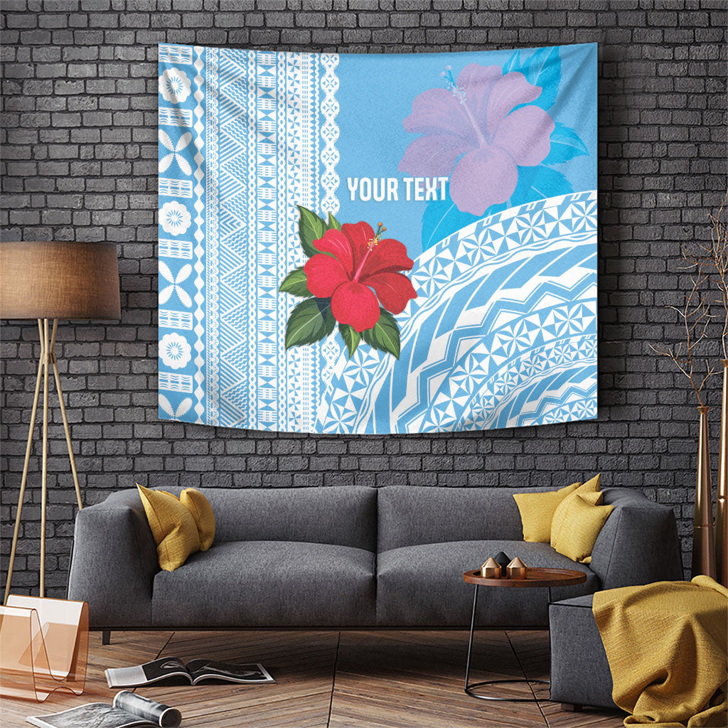 Suva Fiji 2026 Rugby Custom Tapestry Hibiscus Fijian Tapa Pattern