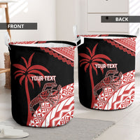 Rewa Fiji 2026 Rugby Custom Laundry Basket Ura Prawn Fijian Tapa Pattern