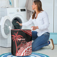 Rewa Fiji 2026 Rugby Custom Laundry Basket Ura Prawn Fijian Tapa Pattern