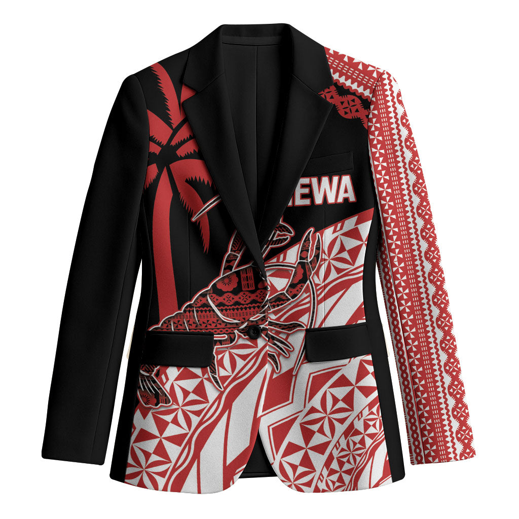 Rewa Fiji 2026 Rugby Custom Blazer Ura Prawn Fijian Tapa Pattern