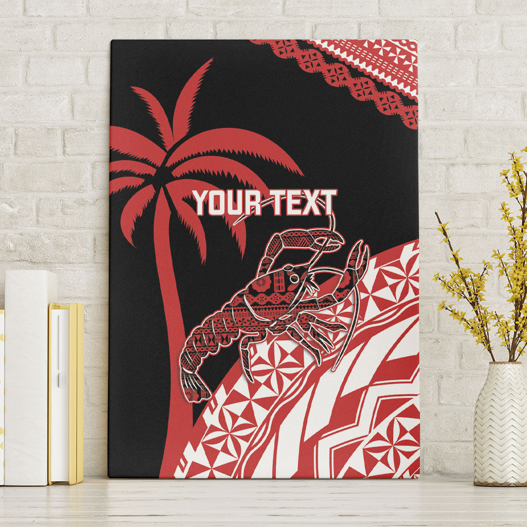 Rewa Fiji 2026 Rugby Custom Canvas Wall Art Ura Prawn Fijian Tapa Pattern