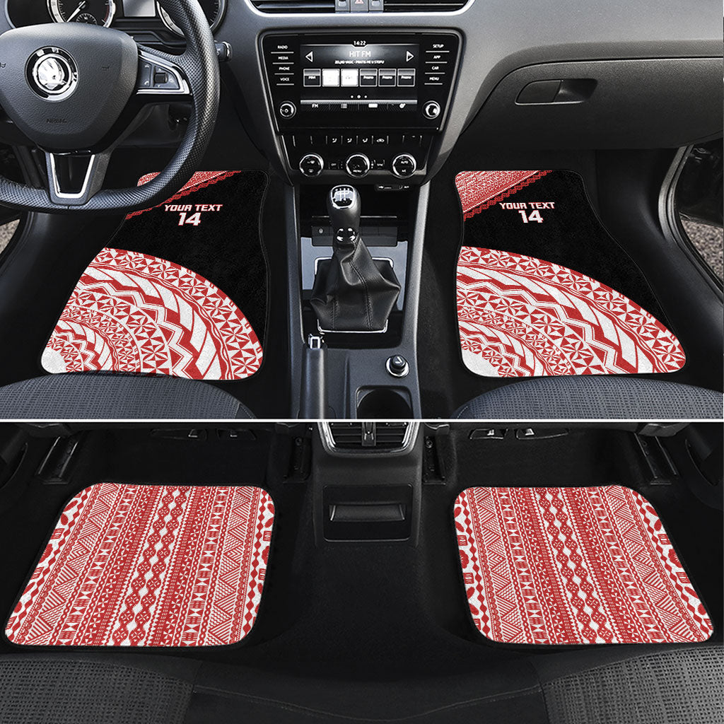 Rewa Fiji 2026 Rugby Custom Car Mats Ura Prawn Fijian Tapa Pattern