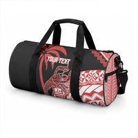 Rewa Fiji 2026 Rugby Custom Duffle Bag Ura Prawn Fijian Tapa Pattern
