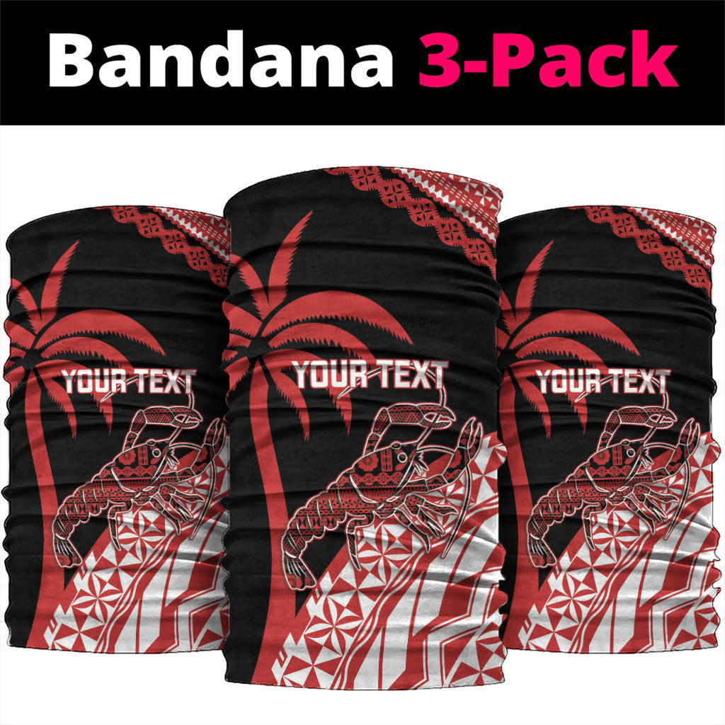 Rewa Fiji 2026 Rugby Custom Neck Gaiter Ura Prawn Fijian Tapa Pattern