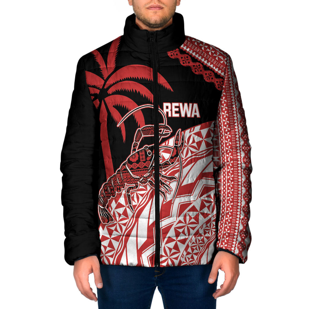 Rewa Fiji 2026 Rugby Custom Padded Jacket Ura Prawn Fijian Tapa Pattern