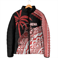 Rewa Fiji 2026 Rugby Custom Padded Jacket Ura Prawn Fijian Tapa Pattern
