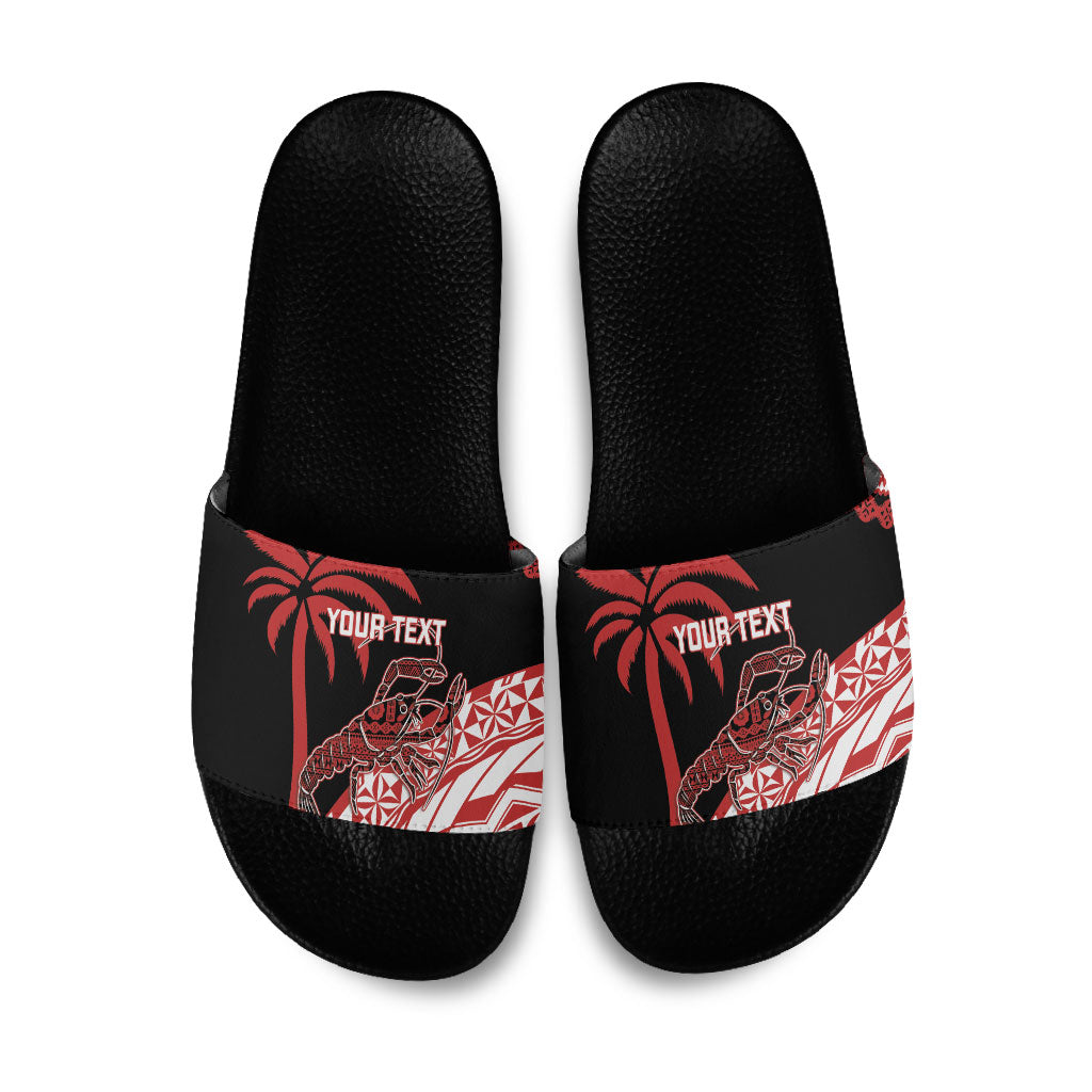 Rewa Fiji 2026 Rugby Custom Slide Sandals Ura Prawn Fijian Tapa Pattern