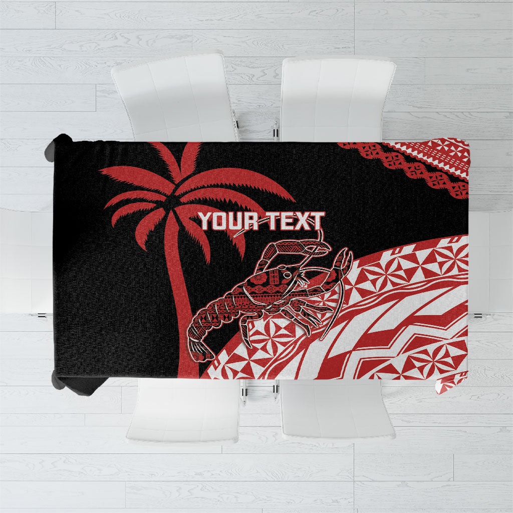 Rewa Fiji 2026 Rugby Custom Tablecloth Ura Prawn Fijian Tapa Pattern