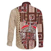 Samoa Tapau Family Matching Tank Maxi Dress and Hawaiian Shirt Samoan Siapo Pattern LT14 - Polynesian Pride