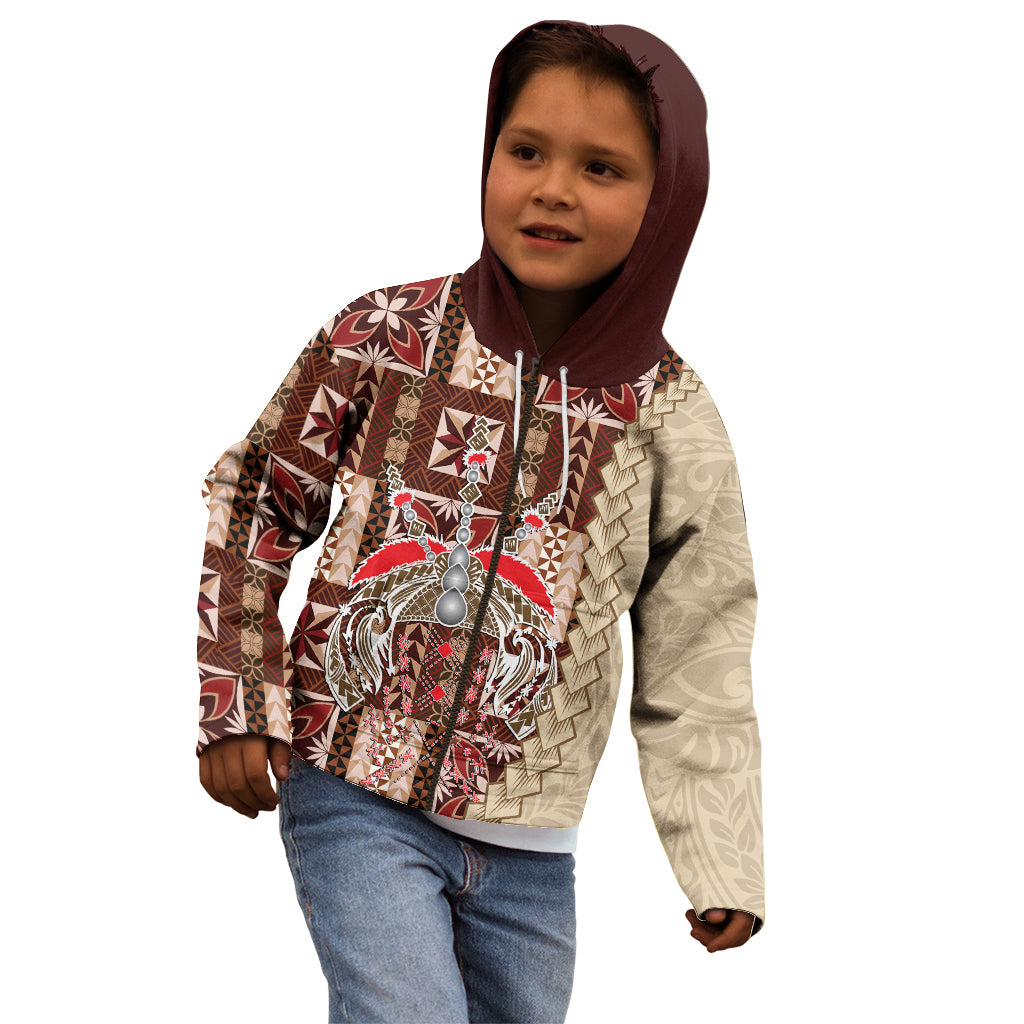 Samoa Tapau Kid Hoodie Samoan Siapo Pattern LT14 - Polynesian Pride