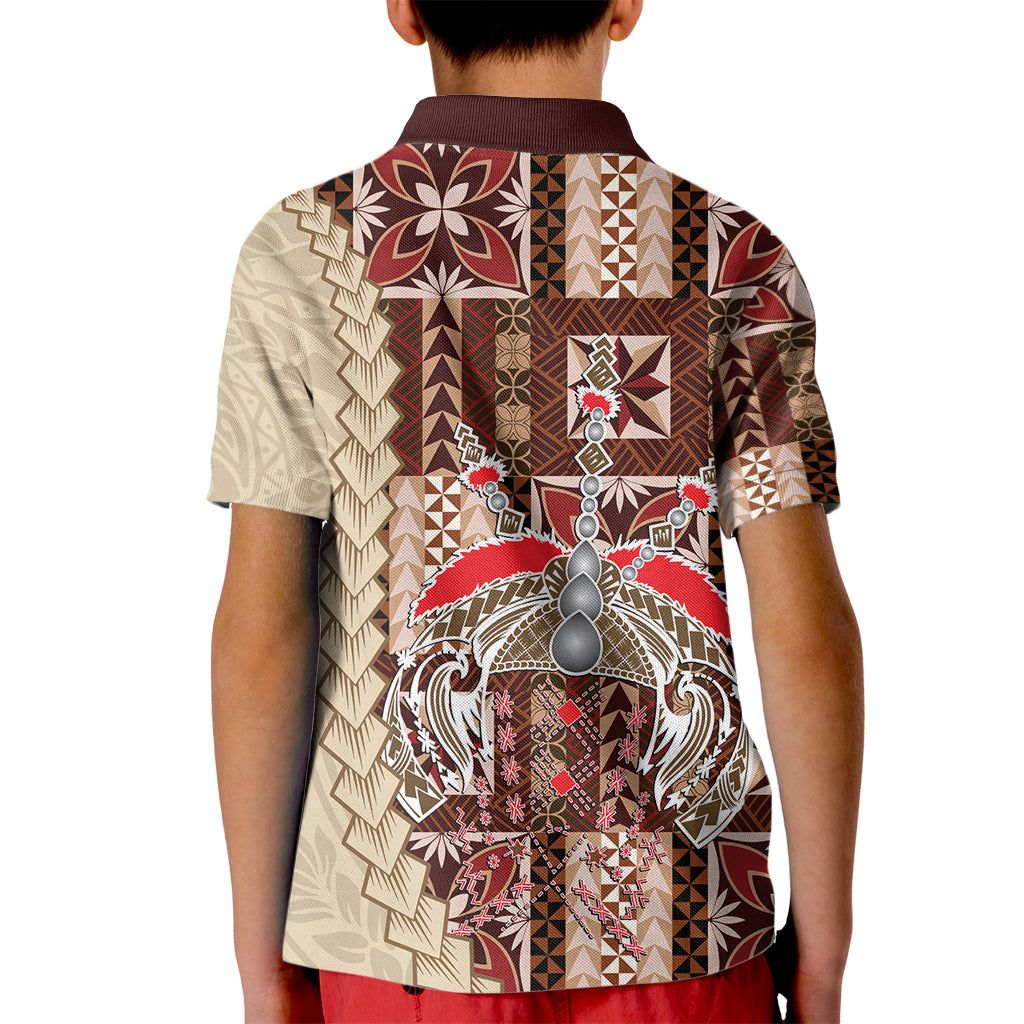 Samoa Tapau Kid Polo Shirt Samoan Siapo Pattern LT14 - Polynesian Pride