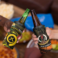 Vanuatu Christmas 4 in 1 Can Cooler Tumbler Vanuatuan Pig Tusk - Meri Krismas!