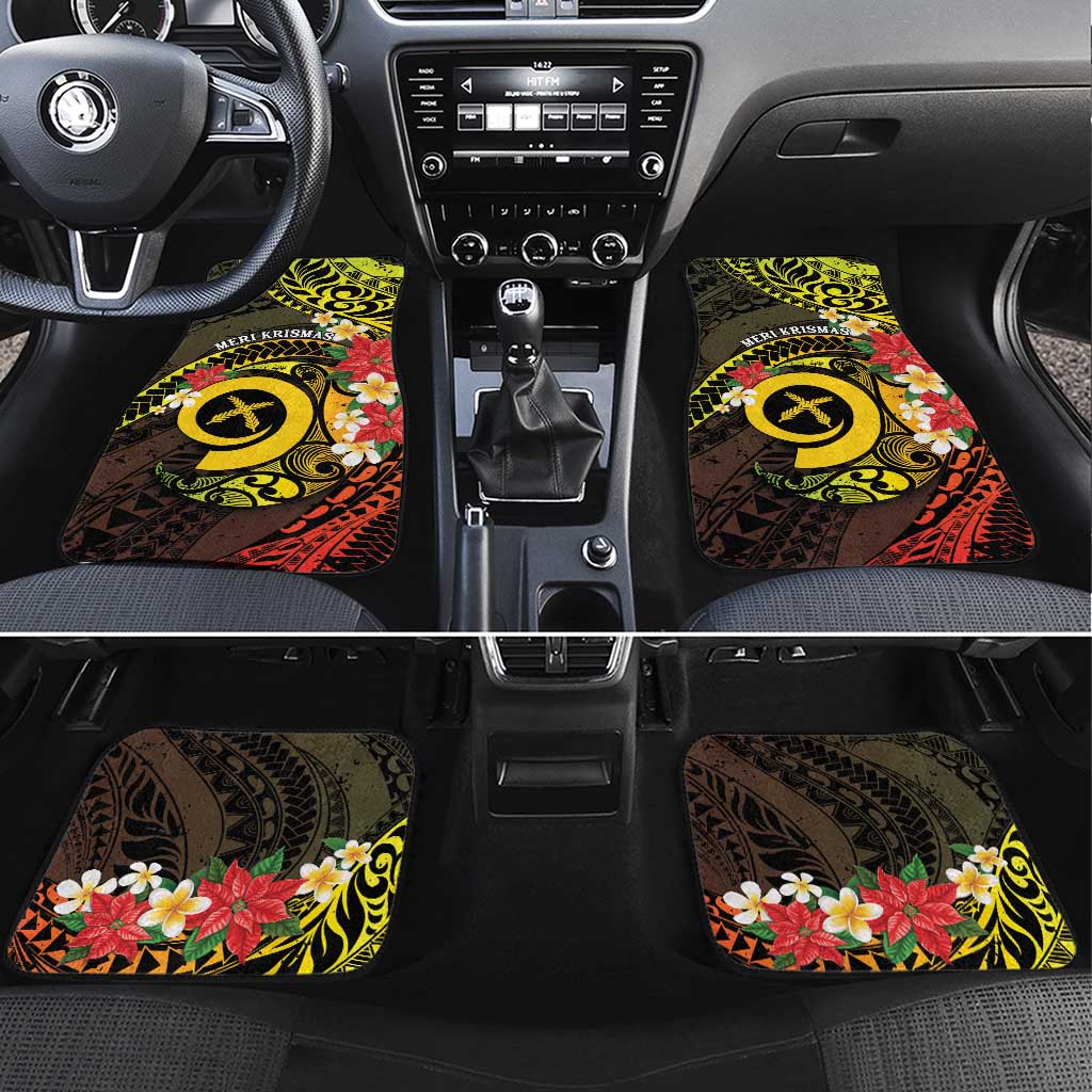 Vanuatu Christmas Car Mats Vanuatuan Pig Tusk - Meri Krismas!