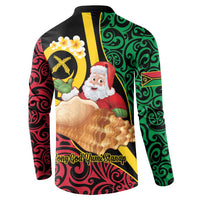 Vanuatu Christmas Button Sweatshirt Vanuatuan Conch Shell - Meri Krismas! LT14 - Polynesian Pride