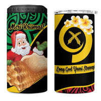 Vanuatu Christmas 4 in 1 Can Cooler Tumbler Vanuatuan Conch Shell - Meri Krismas!