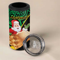 Vanuatu Christmas 4 in 1 Can Cooler Tumbler Vanuatuan Conch Shell - Meri Krismas!