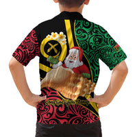 Vanuatu Christmas Family Matching Tank Maxi Dress and Hawaiian Shirt Vanuatuan Conch Shell - Meri Krismas!