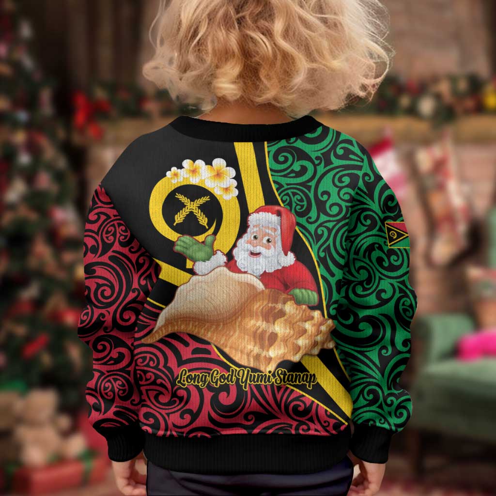 Vanuatu Christmas Kid Ugly Christmas Sweater Vanuatuan Conch Shell - Meri Krismas! LT14 - Polynesian Pride