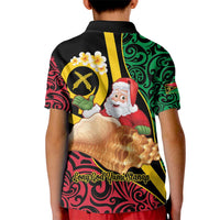 Vanuatu Christmas Kid Polo Shirt Vanuatuan Conch Shell - Meri Krismas! LT14 - Polynesian Pride