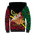 Vanuatu Christmas Sherpa Hoodie Vanuatuan Conch Shell - Meri Krismas!