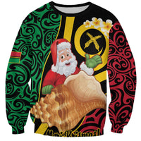 Vanuatu Christmas Sweatshirt Vanuatuan Conch Shell - Meri Krismas! LT14 Unisex Black - Polynesian Pride