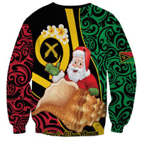 Vanuatu Christmas Sweatshirt Vanuatuan Conch Shell - Meri Krismas! LT14 - Polynesian Pride