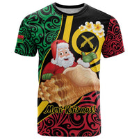 Vanuatu Christmas T Shirt Vanuatuan Conch Shell - Meri Krismas! LT14 Black - Polynesian Pride