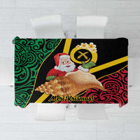 Vanuatu Christmas Tablecloth Vanuatuan Conch Shell - Meri Krismas! LT14 Black - Polynesian Pride