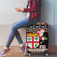 Fiji Christmas Luggage Cover Fijian Masi Marau na Kerisimasi! - Brown