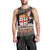 Fiji Christmas Men Tank Top Fijian Masi Marau na Kerisimasi! - Brown