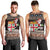 Fiji Christmas Men Tank Top Fijian Masi Marau na Kerisimasi! - Brown