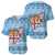 Fiji Christmas Baseball Jersey Fijian Masi Marau na Kerisimasi! - Blue