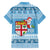 Fiji Christmas Hawaiian Shirt Fijian Masi Marau na Kerisimasi! - Blue