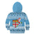 Fiji Christmas Kid Hoodie Fijian Masi Marau na Kerisimasi! - Blue