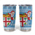 Fiji Christmas Tumbler Cup Fijian Masi Marau na Kerisimasi! - Blue