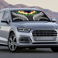 Black Tonga Ngatu Kahoa Lei Auto Sun Shade LT14 - Polynesian Pride