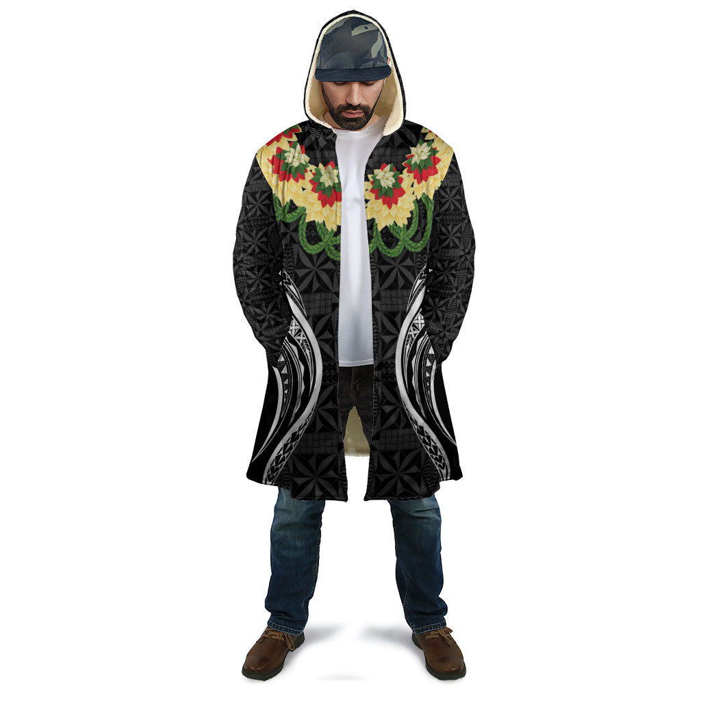 Black Tonga Ngatu Kahoa Lei Cloak LT14 - Polynesian Pride