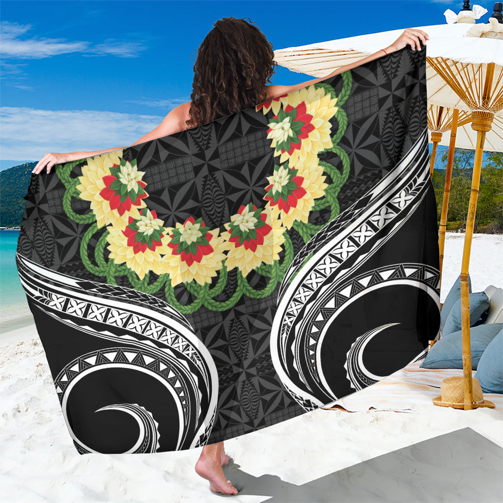 Black Tonga Ngatu Kahoa Lei Sarong