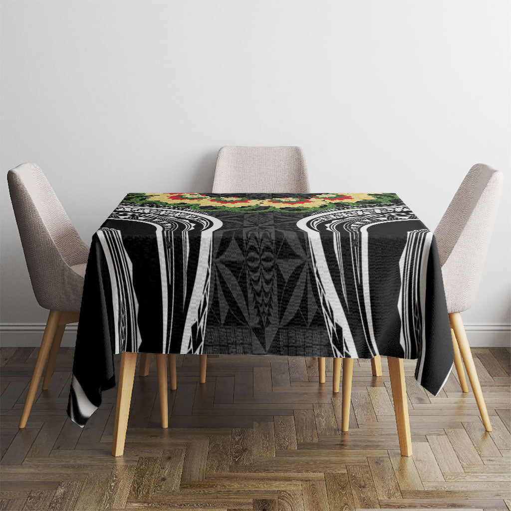 Black Tonga Ngatu Kahoa Lei Tablecloth LT14 - Polynesian Pride